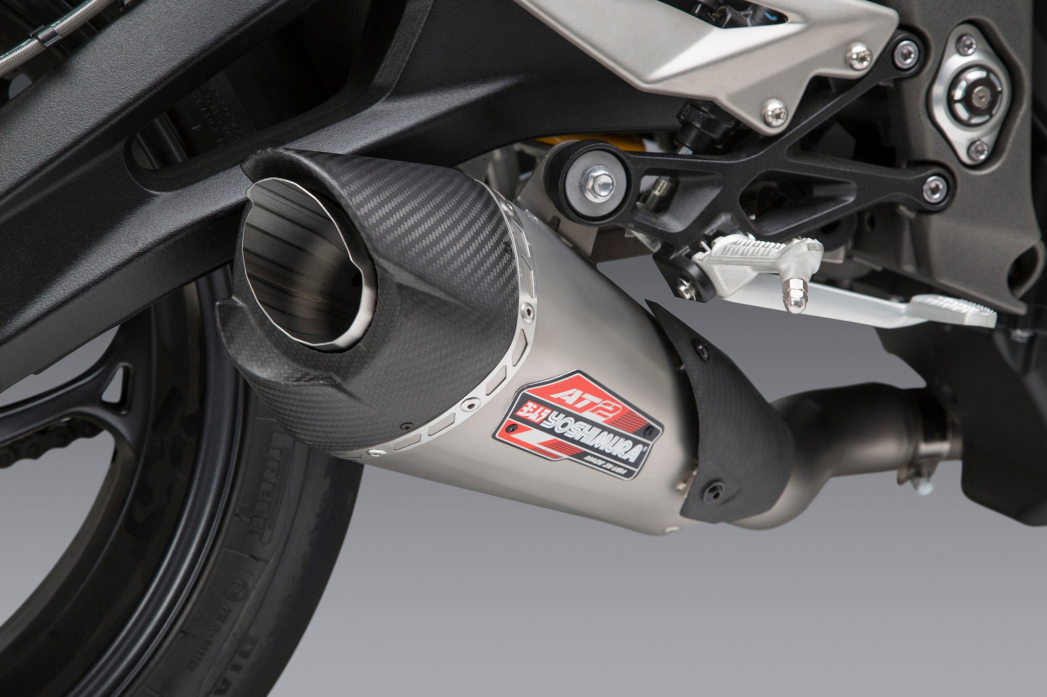 Yoshimura AT2 Stainless Slipon Exhaust For Triumph Street Triple 765 S
